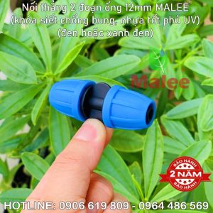 Nối ống 12mm Malee (Khóa siết chống bung chống sì nước)