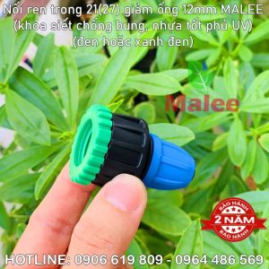 Nối ống 12mm ren trong 21 27mm Malee (Khóa siết chống bung chống sì nước)