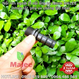 Nối ống 16mm ren ngoài 21mm Malee