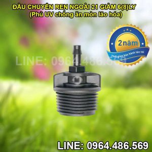 Nối ống 6ly ren ngoài 21mm Flora