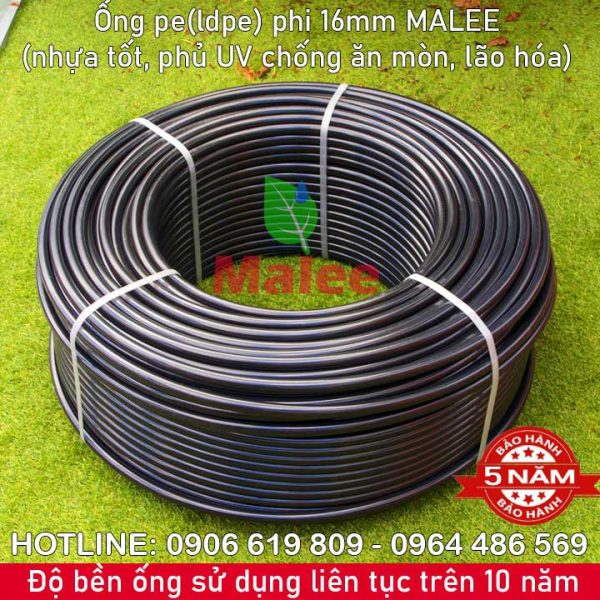 Ống tưới cây ldpe phi 16mm Malee thái lan