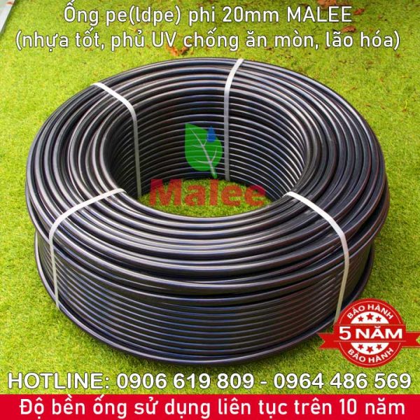 Ống tưới cây ldpe phi 20mm Malee thái lan