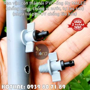 Ren vặn côn khởi thủy ống 6ly vào thành ống pvc hdpe Malee