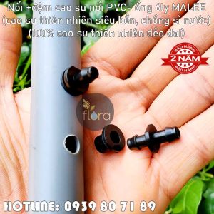 Ron cao su nối khởi thủy 6ly thành ống pvc hdpe Malee