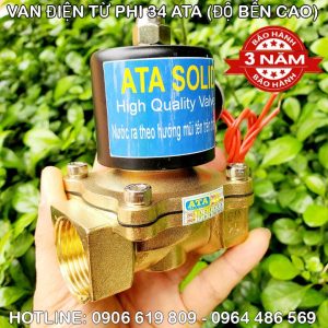 Van điện từ phi 34 ATA đóng mở nước bằng điện (Độ bền cao, bảo hành 3 năm)