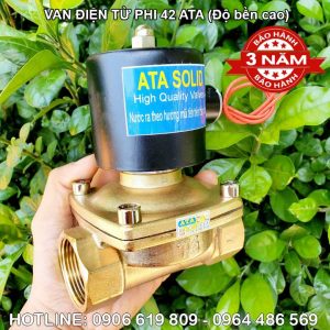 Van điện từ phi 42 ATA đóng mở nước bằng điện (Độ bền cao, bảo hành 3 năm)