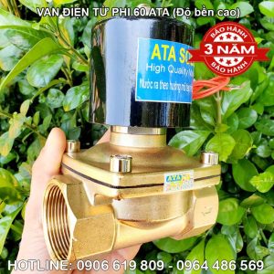 Van điện từ phi 60 ATA đóng mở nước bằng điện (Độ bền cao, bảo hành 3 năm)